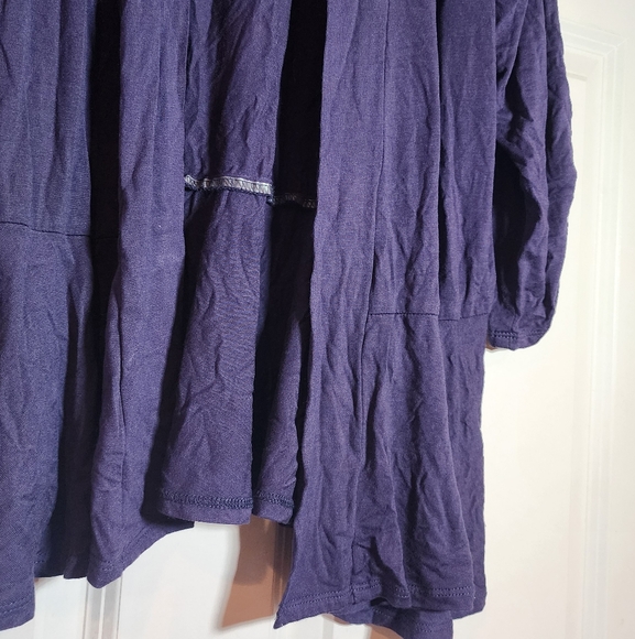 NY Collection Purple Blue Open Front Cardigan Sweater 1X - Picture 4 of 5